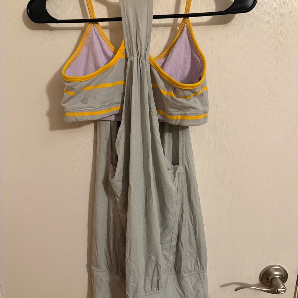 Lululemon Gray and Yellow Strappy Dress - Picture 2 of 3